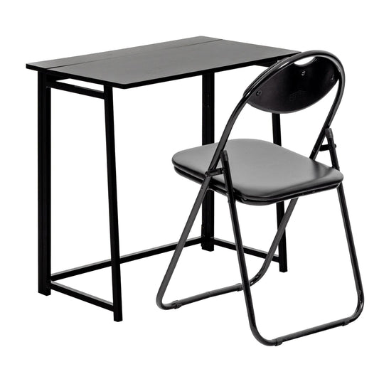 Deluxe Folding Wooden Desk & Chair Set