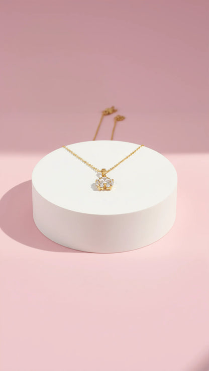 Snowflake Crystal Pendant Necklace