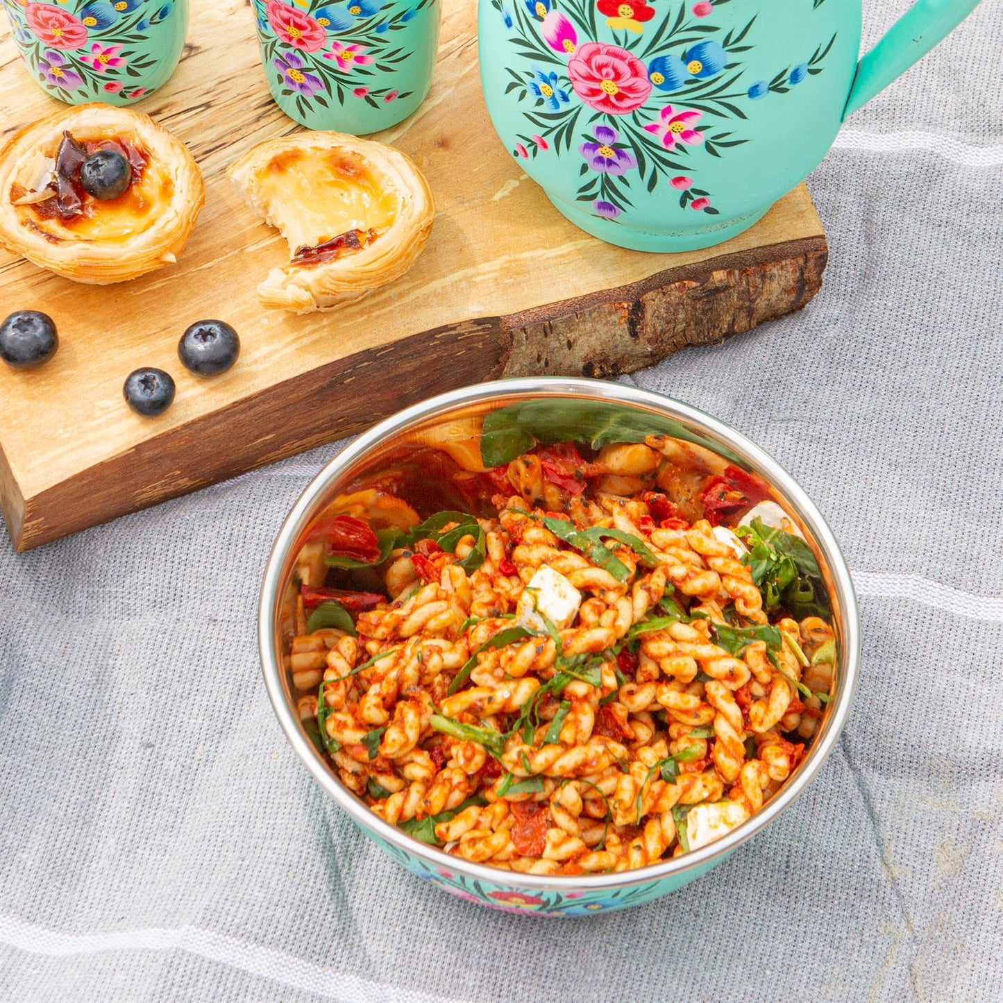 Pansy 18.5cm Stainless Steel Picnic Bowl