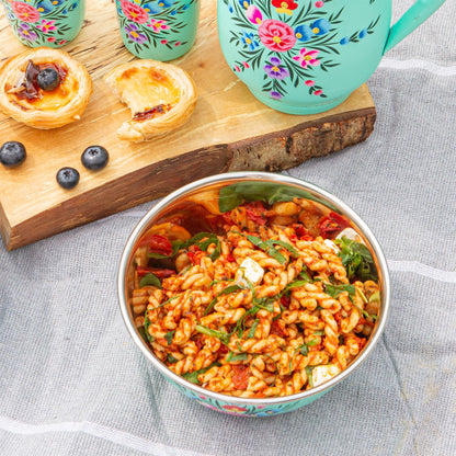 Pansy 18.5cm Stainless Steel Picnic Bowl