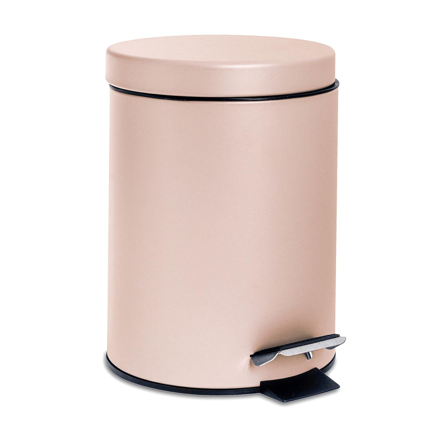 3L Matt Pink Round Stainless Steel Bathroom Pedal Bin
