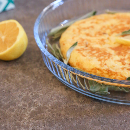 Optical Round Glass Oven Dish - 26cm x 26cm