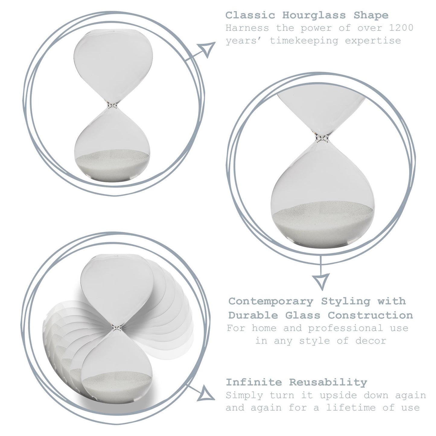 15 Minute Glass Sand Timer