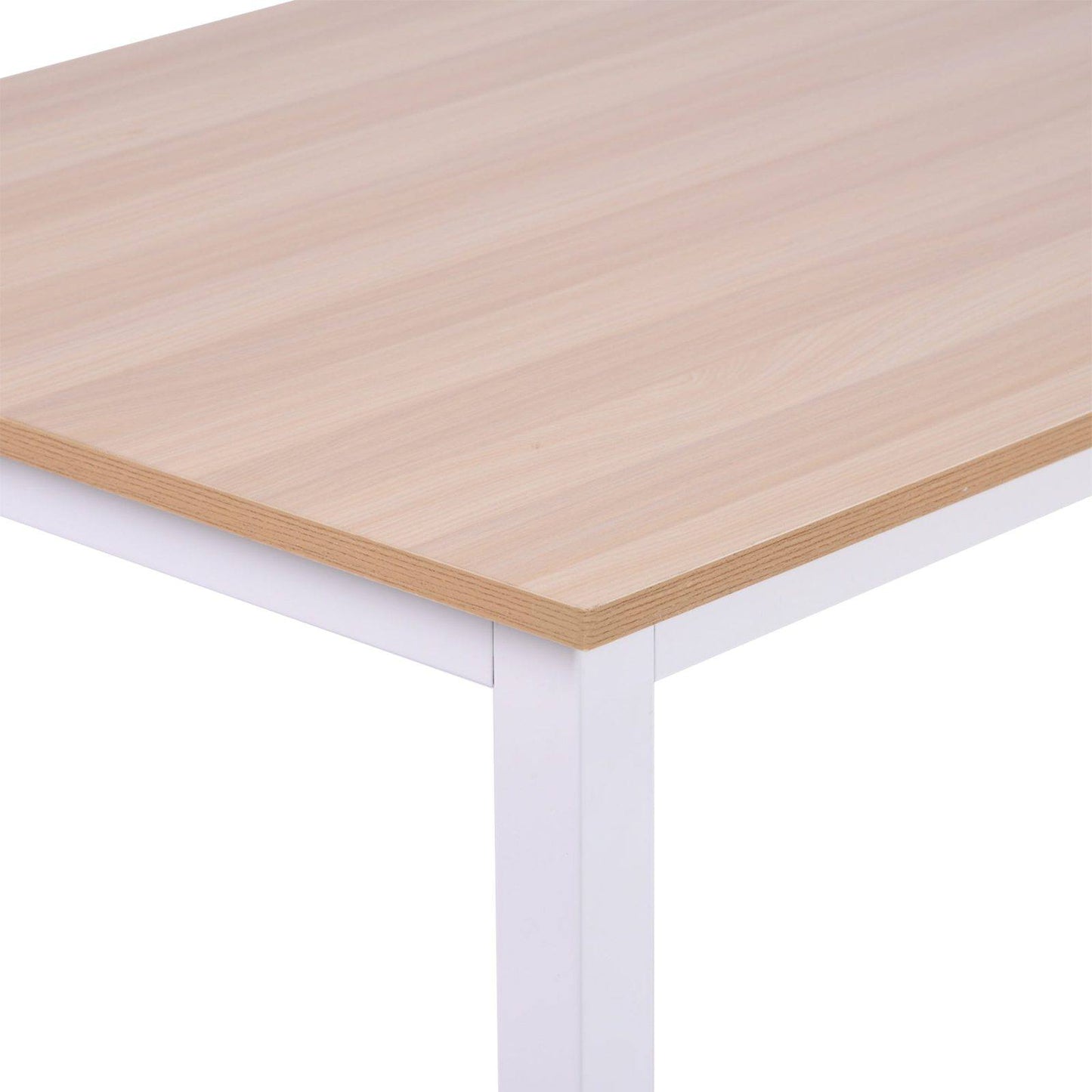 Computer Desk W/ White Metal Frame Medium-density fibreboard