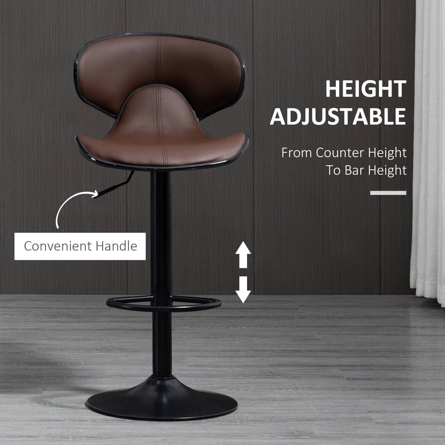 Adjustable Swivel Bar Stools Set of 2