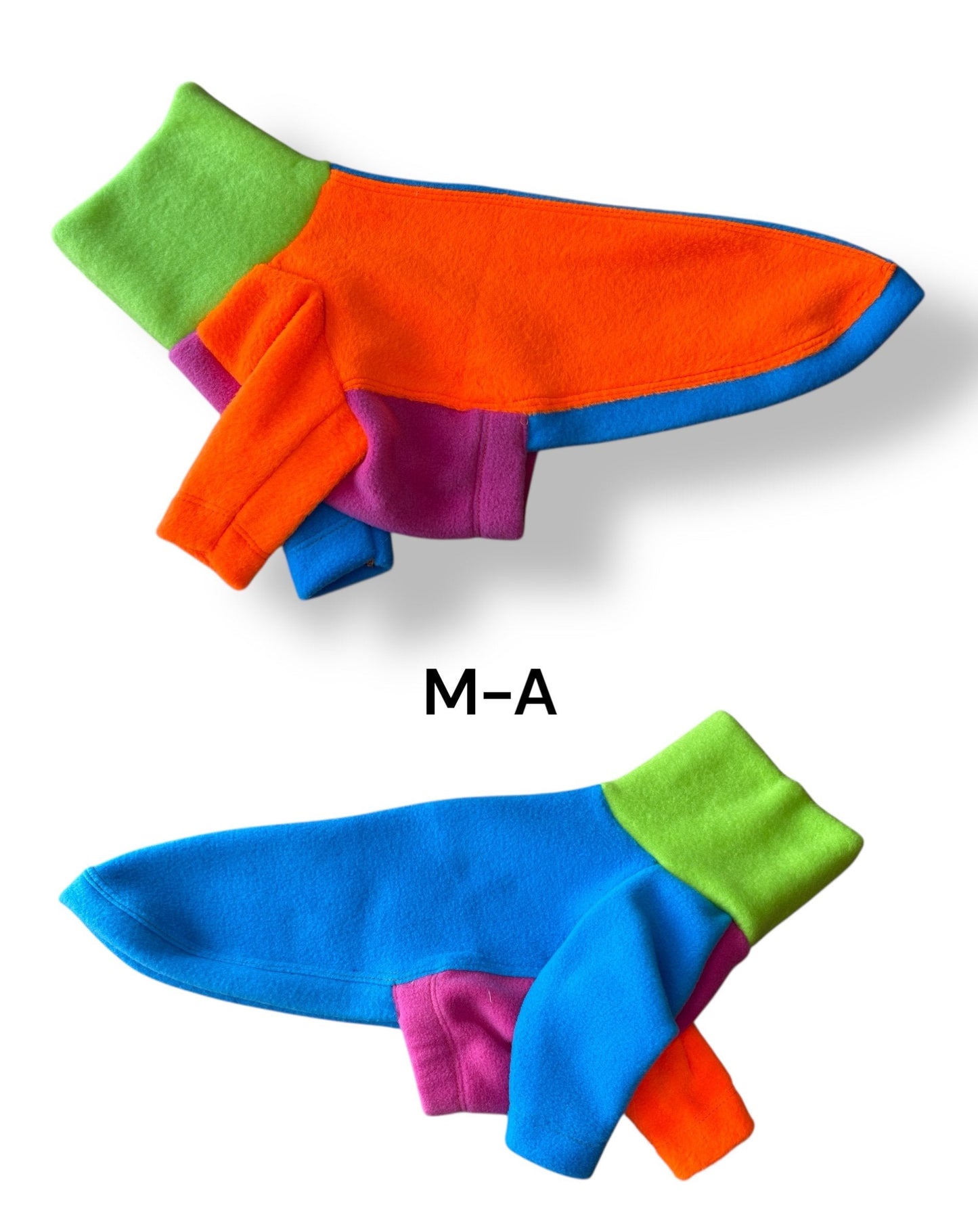 Fleece Jumper - Neon Colour Block