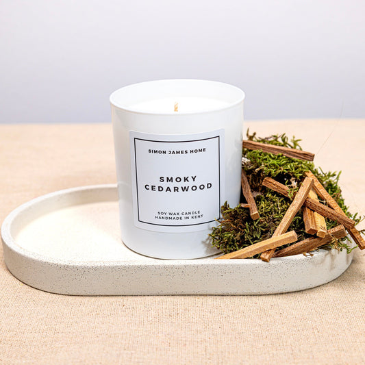 Smoky Cedarwood Handmade Soy Wax Candle