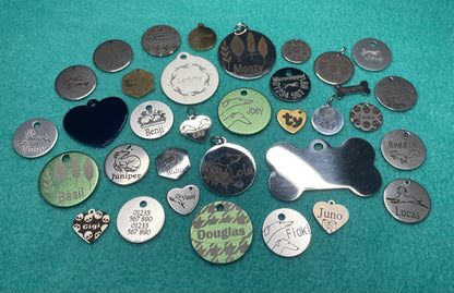 Engraved Dog Tags - Heart