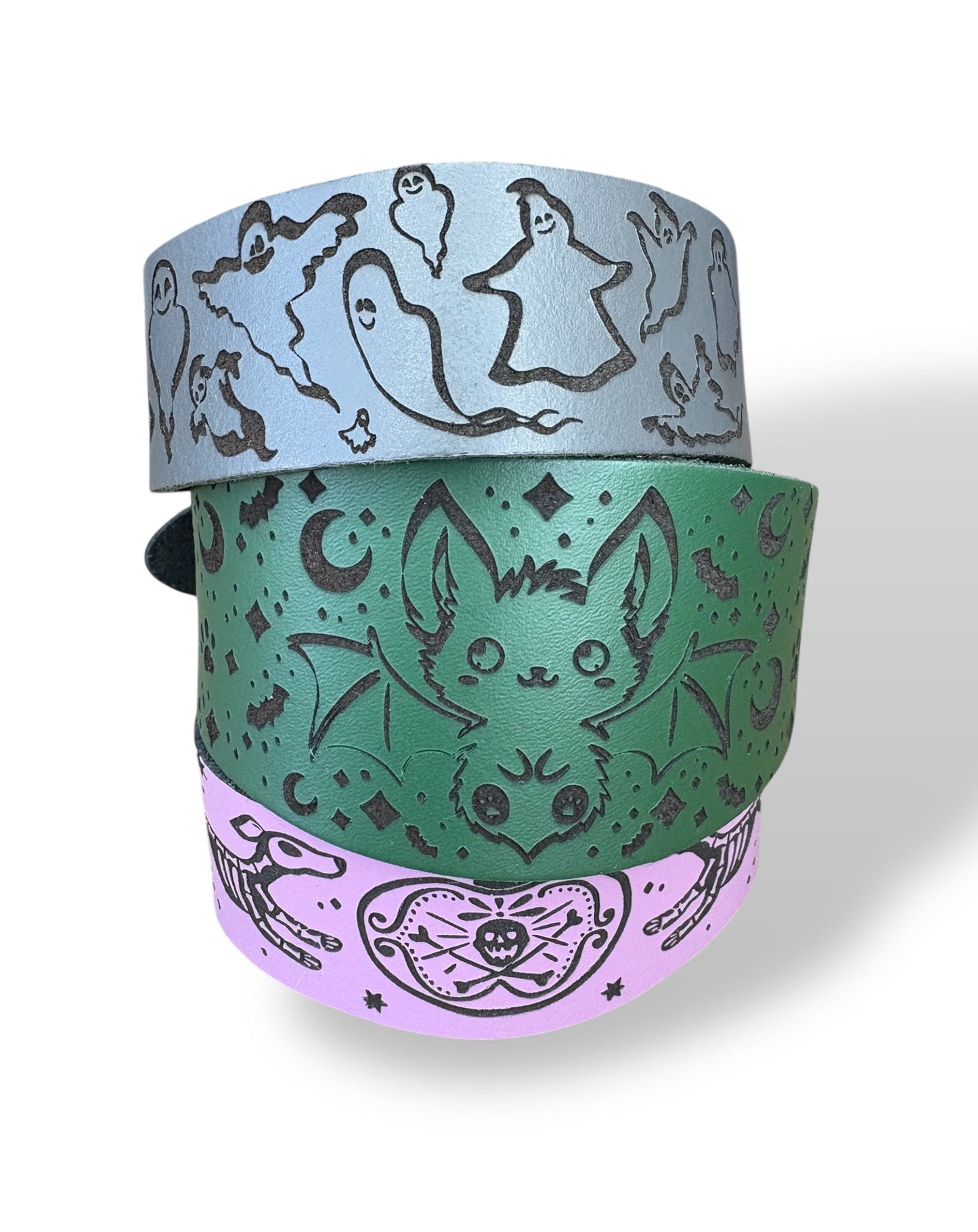 Leather Collar - HALLOWEEN - Skele-Hounds