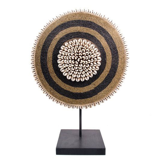 Cameroon Beaded Shield Round S 18B