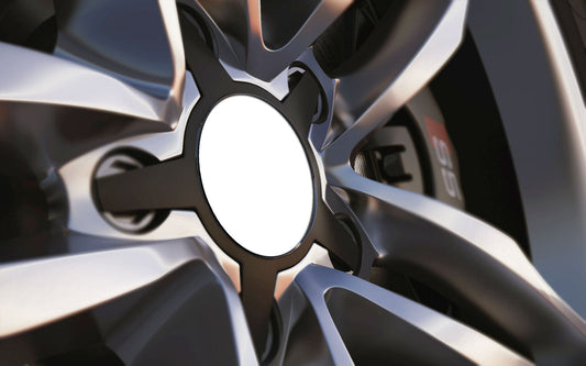 White Standard Universal Fit Alloy Wheel Centre Cap Badges (Pack of 4)