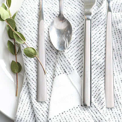 6 x 18/0 Stainless Steel Dessert Spoons - Pack of 6