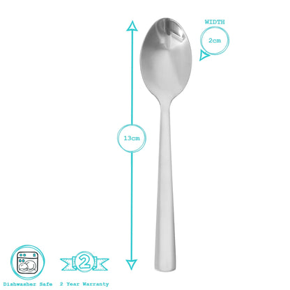 6 x 18/0 Stainless Steel Teaspoons - Pack of 6