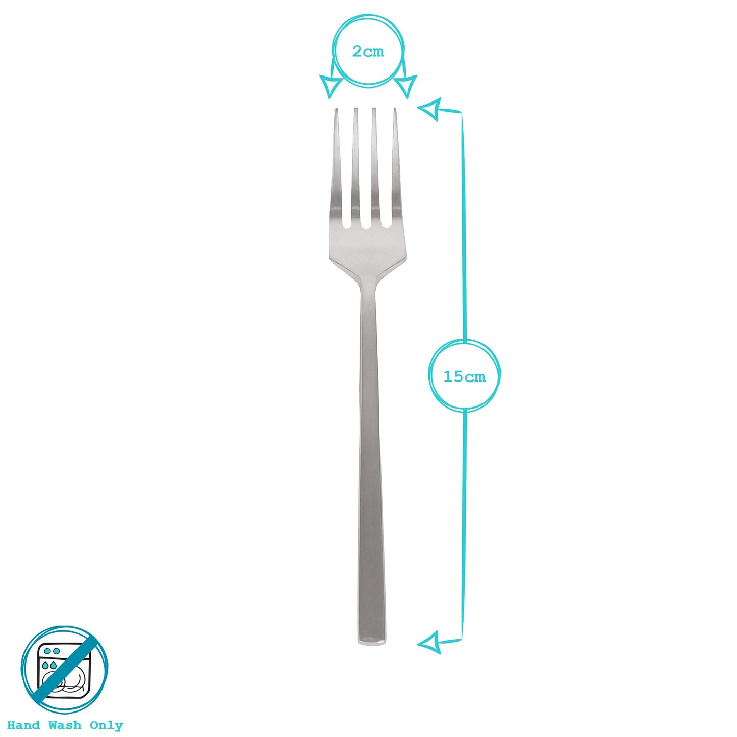 Stainless Steel Cake Forks - 15cm - Pack of Four