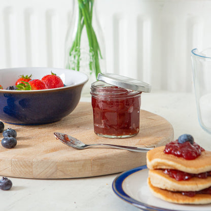 130ml Glass Jam Jars with Lids - Pack of 6