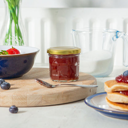 130ml Glass Jam Jars with Lids - Pack of 6