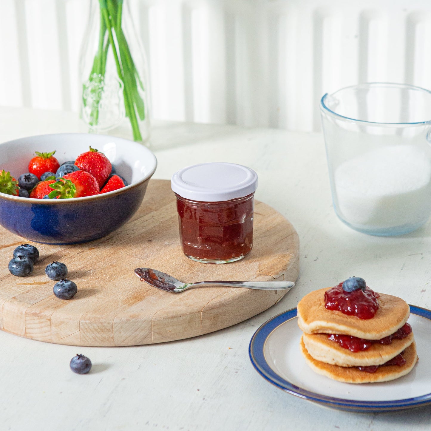 130ml Glass Jam Jars with Lids - Pack of 6