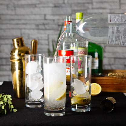 360ml Clear Classic Highball Glasses - Pack of Six