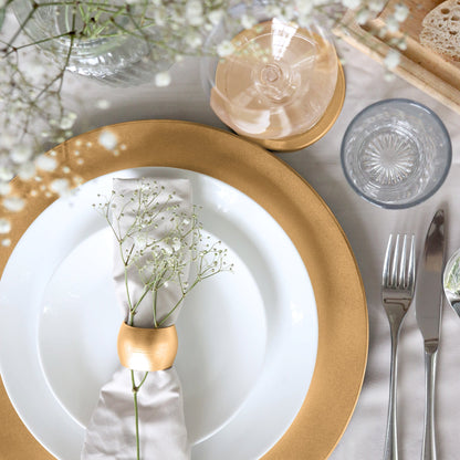 Metallic Gold Melamine Napkin Rings - Pack of Six