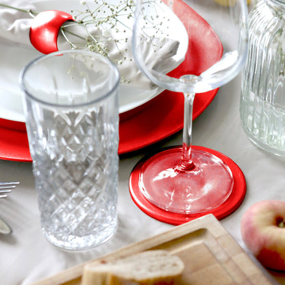 33cm Metallic Melamine Charger Plates - Pack of Six