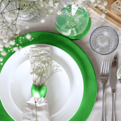 33cm Metallic Melamine Charger Plates - Pack of Six