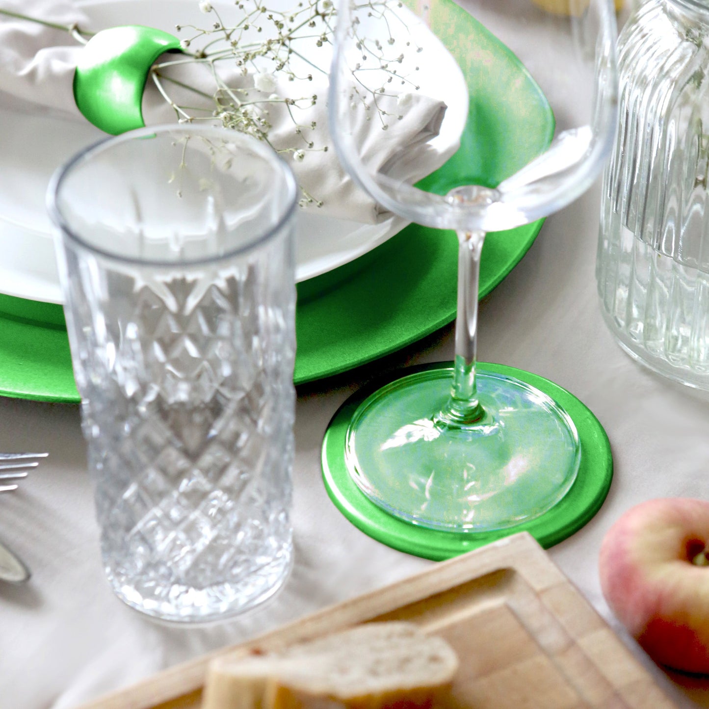 33cm Metallic Melamine Charger Plates - Pack of Six