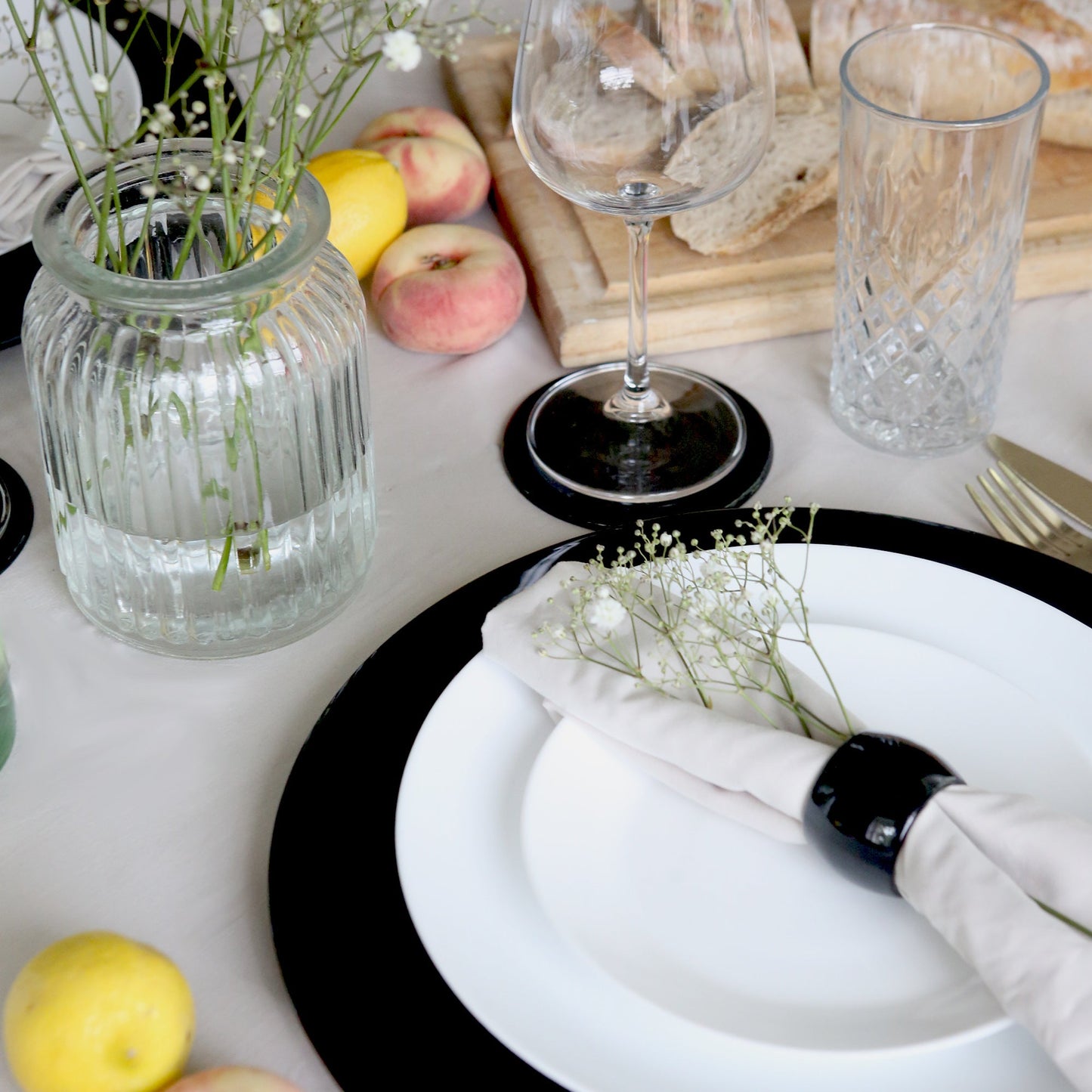 33cm Metallic Melamine Charger Plates - Pack of Six