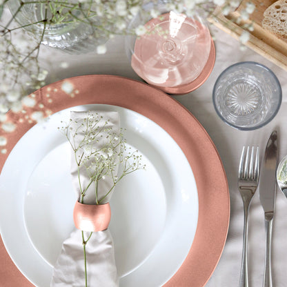 33cm Metallic Melamine Charger Plates - Pack of Six