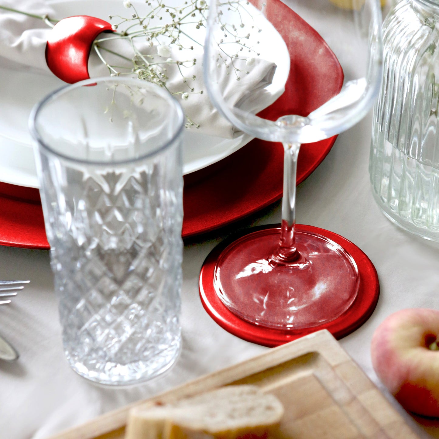 33cm Metallic Melamine Charger Plates - Pack of Six