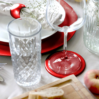 33cm Metallic Melamine Charger Plates - Pack of Six