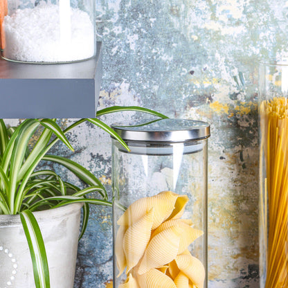 1.5L Scandi Storage Jar with Metallic Lid