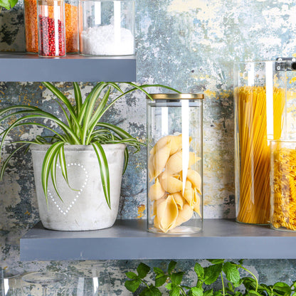 1.5L Scandi Storage Jar with Metallic Lid