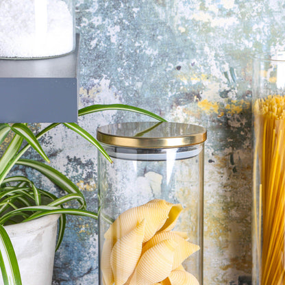 1.5L Scandi Storage Jar with Metallic Lid