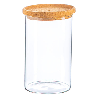 1L Scandi Storage Jar with Cork Lid