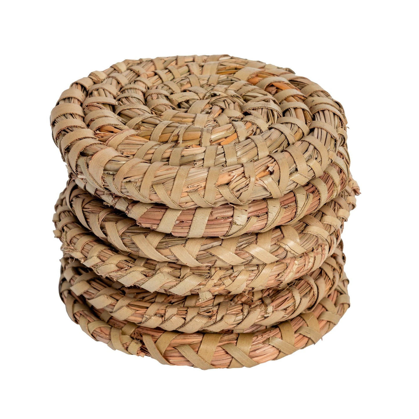 Woven Palm Leaf Coasters - Pack of Six