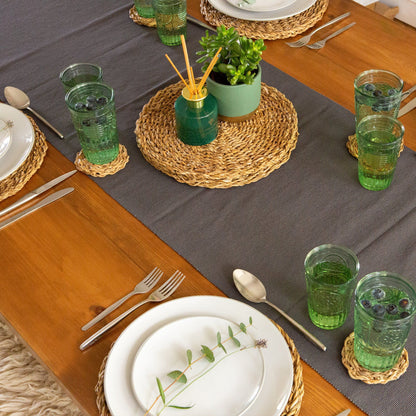 12pc Woven Seagrass Placemats & Coasters Set