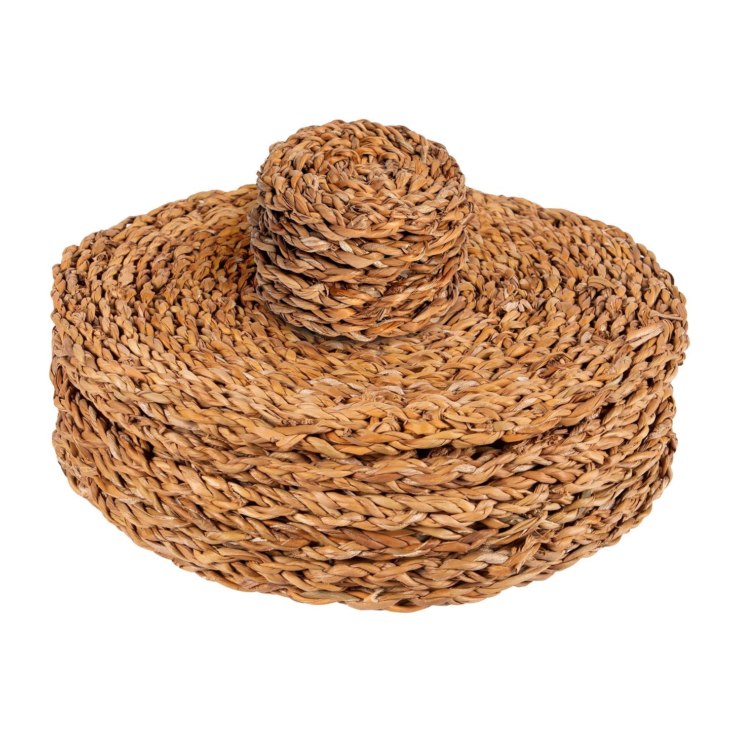 12pc Woven Seagrass Placemats & Coasters Set