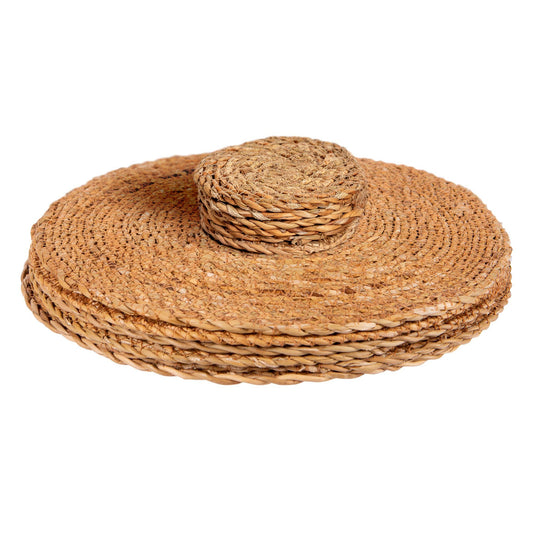 12pc Woven Typha Placemats & Coasters Set