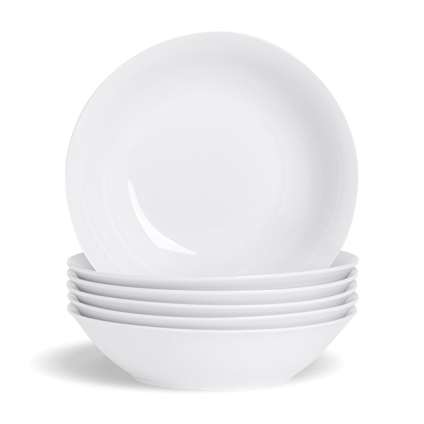25.5cm White Pasta Bowls - Pack of Six