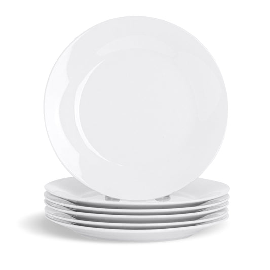 19cm White China Dessert Plates - Pack of Six