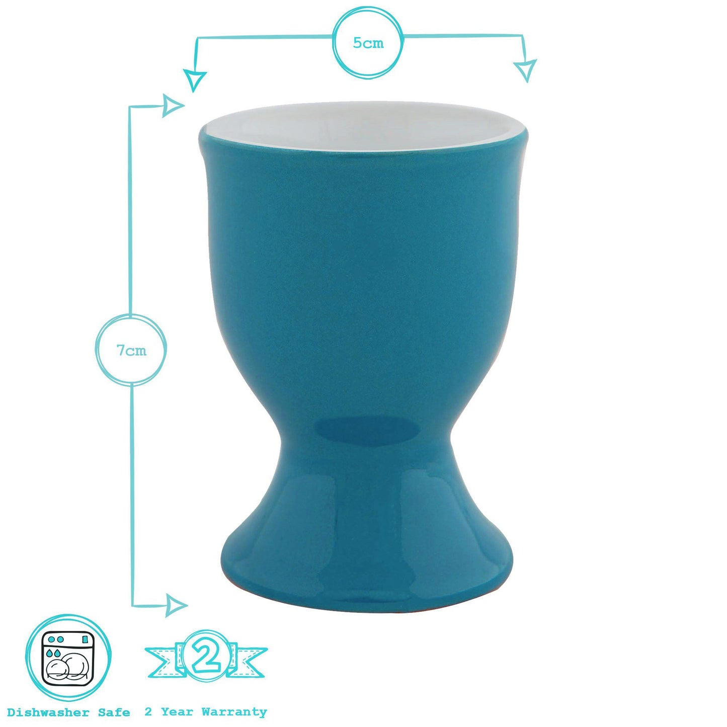 Coloured Stoneware Egg Cups - Pack of Two