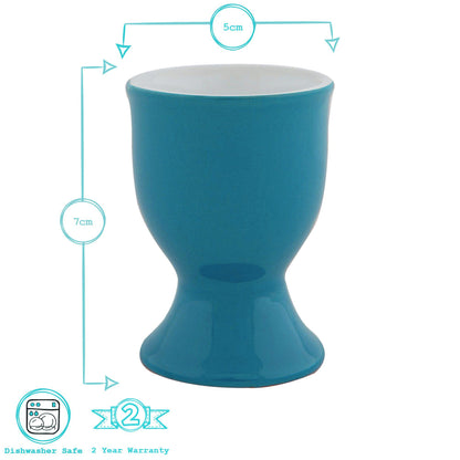 Coloured Stoneware Egg Cups - Pack of Two