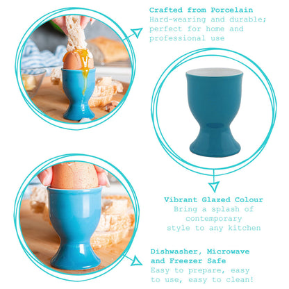 Coloured Stoneware Egg Cups - Pack of Two