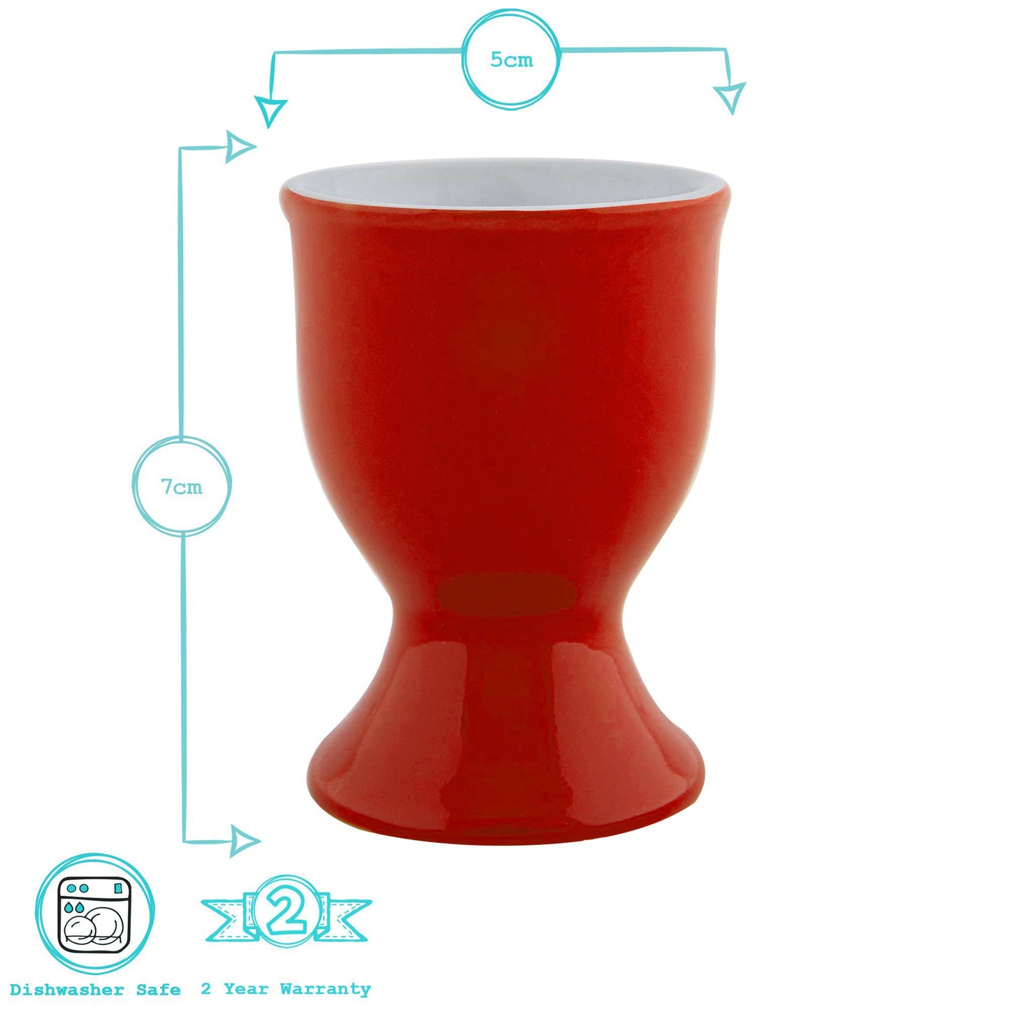 Coloured Stoneware Egg Cups - Pack of Two