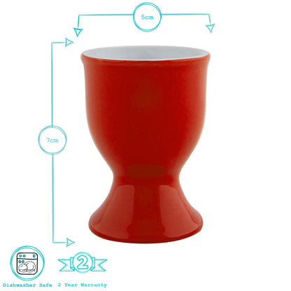 Coloured Stoneware Egg Cups - Pack of Two