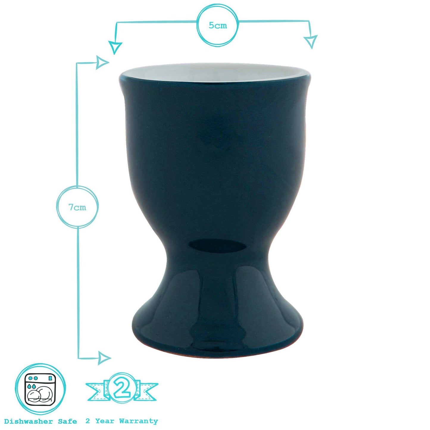 Coloured Stoneware Egg Cups - Pack of Two