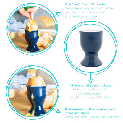 Coloured Stoneware Egg Cups - Pack of Two