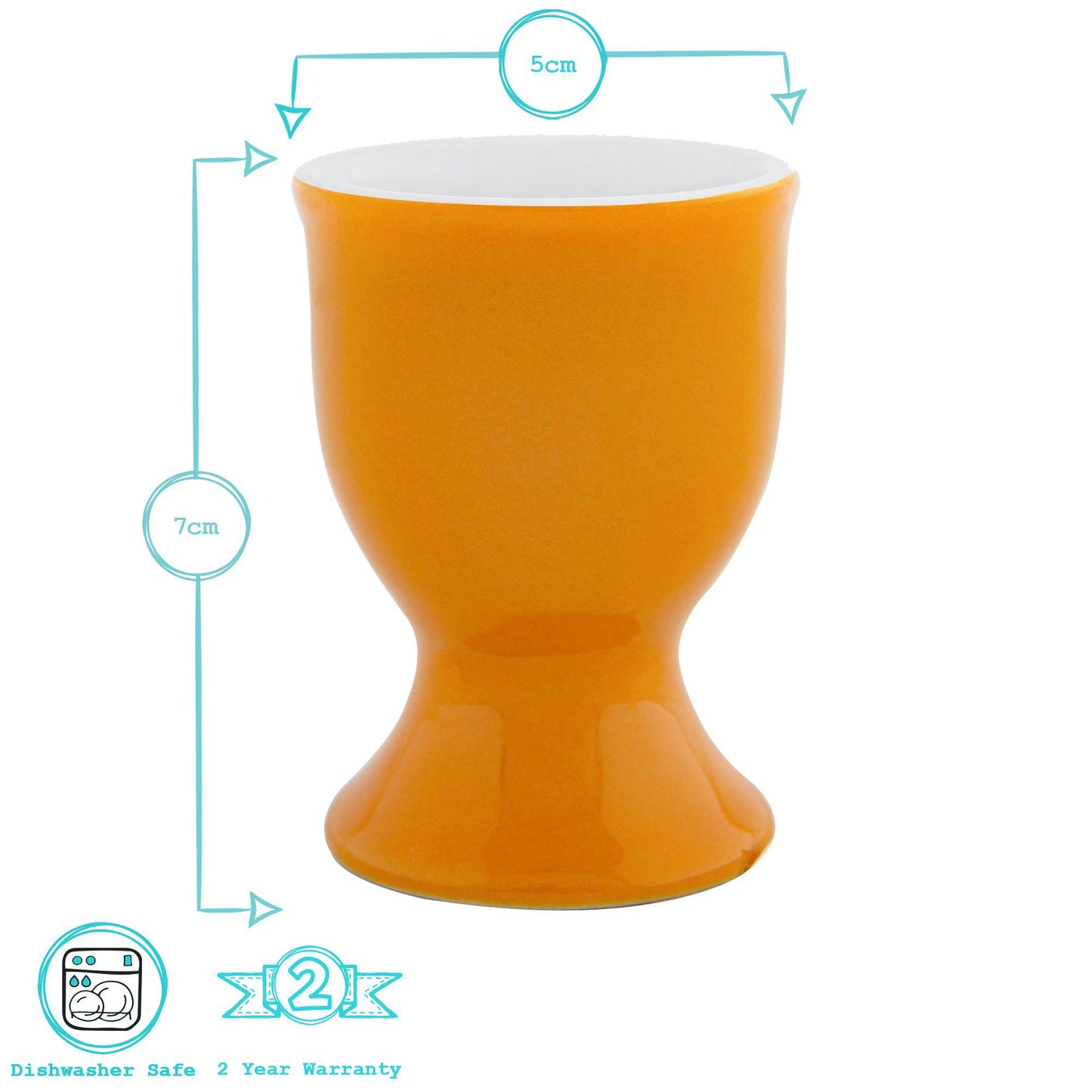 Coloured Stoneware Egg Cups - Pack of Two