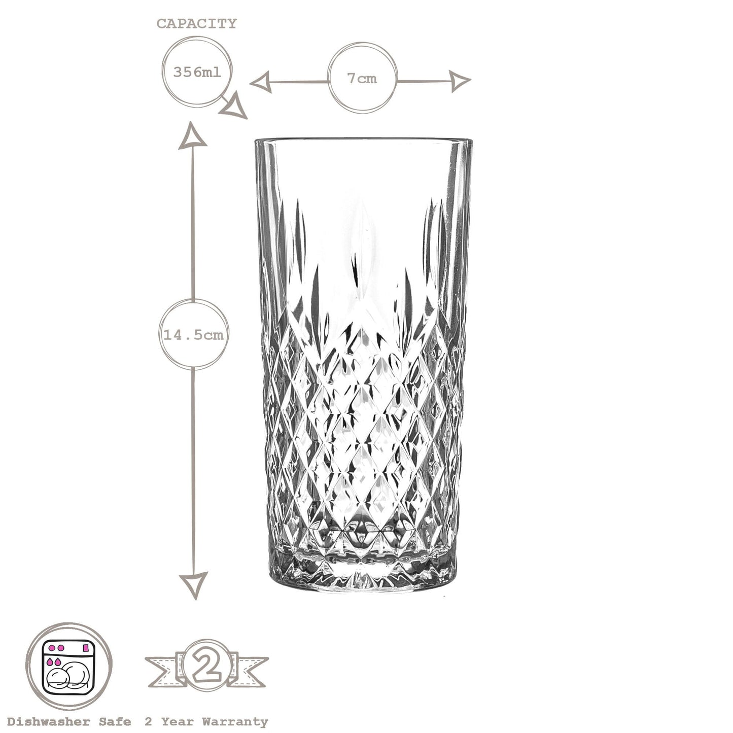 356ml Odin Highball Glasses - Pack of Six