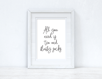 All You Need Is Tea Autumn Seasonal Kitchen Wall Home Decor Print
